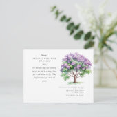 深いルーツピンクの木のお祝いの生活 ポストカード (スタンド正面)