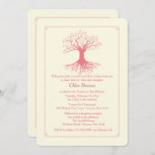 深いルートバルミツワー招待状 招待状 (正面/裏面)