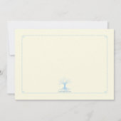 深いルートブルーバプテスマ写真招待状 招待状 (裏面)