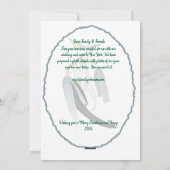 深いレッドと柔離れらかいミニマルカップルのクリスマス シーズンカード (裏面)