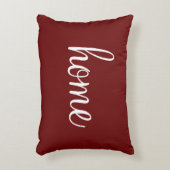 深いレッドの「ホーム」をカスタマイズ可かわいらし能 アクセントクッション (正面(垂直))