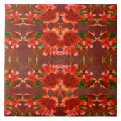 深いレッドオリエンタルリリー – 拡張 タイル (正面)