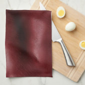 深いレッドサウスウエストコウィド キッチンタオル (四つ折り)