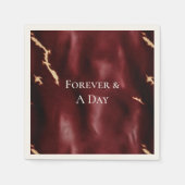 深いレッドサウスウエストコウィド スタンダードカクテルナプキン (正面)