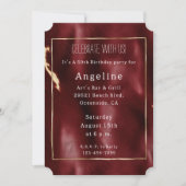 深いレッドサウスウエストコウィド 招待状 (正面)