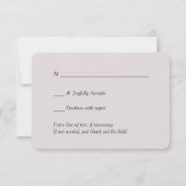 深いレッドシルバースワールウェディングRSVPカード 出欠カード (裏面)