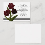 深いレッドチューリップサンキューカード ノートカード (正面/裏面)