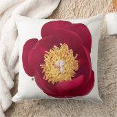 深いレッドピーニー装飾用クッション クッション (ブランケット)