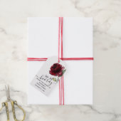 深いレッドフラワーシップsipホレイフェイバーブライダルシャワー ギフトタグ (より糸付き)