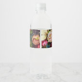 深いレッドフラワーブーケ葬儀記念 ペットボトルラベル (裏面)