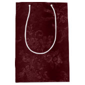 深いレッドブルゴーニュフローラ ミディアムペーパーバッグ (正面)