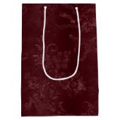 深いレッドブルゴーニュフローラ ミディアムペーパーバッグ (裏面)