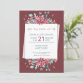 深いレッドブルゴーニュ開花ホリデーオープンハウス 招待状 (スタンド正面)