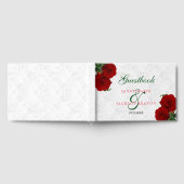 深いレッドローズフローラ結婚ズ – ゲストブック (全面)