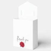 深いレッドローズ花模様名日付白 フェイバーボックス (オープン)