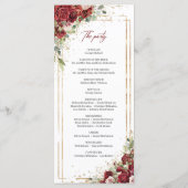 深いレッドローズ赤面フラワーユーカリプトゥスプログラム プログラム (裏面)