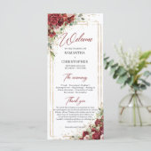 深いレッドローズ赤面フラワーユーカリプトゥスプログラム プログラム (スタンド正面)