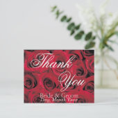 深いレッドローゼサンキューハガキ(1) ポストカード (スタンド正面)