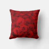 深いレッドローゼスアート装飾用クッション クッション (裏面)