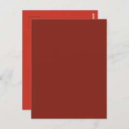 深いレッド秋秋シーズンカラ無地のー ポストカード