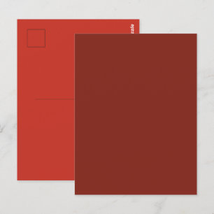 深いレッド秋秋シーズンカラ無地のー ポストカード