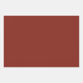 深いレッド秋秋シーズンカラ無地のー ラッピングペーパーシート (正面3)