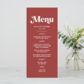 深いレッド結婚クリスマス メニュー (スタンド正面)