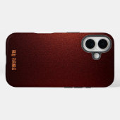 深いレッド金属組織 Case-Mate iPhoneケース (裏面 (横))