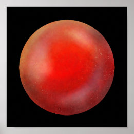 深いレッド銀河系オルブクリムゾンマーブルプリント ポスター