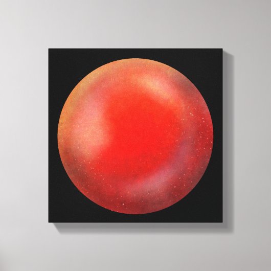 深いレッド銀河系オルブ – クリムゾンキャンバスプリント キャンバスプリント (正面)