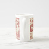 深いレッド&クリームクリスマスウィンターワンダーランド ボーンチャイナマグカップ (裏面)