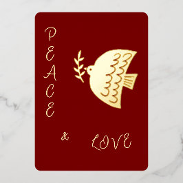 深いレッド、バターイエロー&金ゴールド 箔シーズンカード