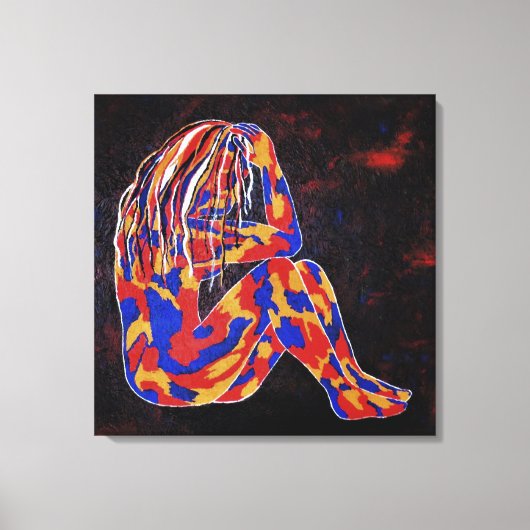 深い入考え キャンバスプリント (正面)