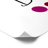 深い冬型シーズンカラー分析アート ポスター (角)