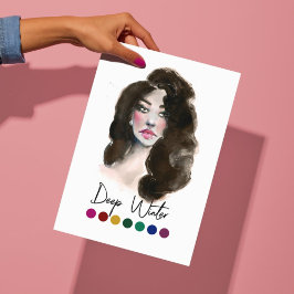 深い冬型シーズンカラー分析アート ポスター