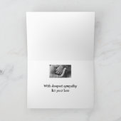深い哀れみと共に ペットの犬の死を悼む カード (内部)