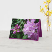 深い哀悼の意を伝えるロドデンドロンカスタマイズカード カード (黄色い花)