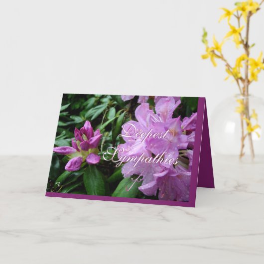 深い哀悼の意を伝えるロドデンドロンカスタマイズカード カード (黄色い花)