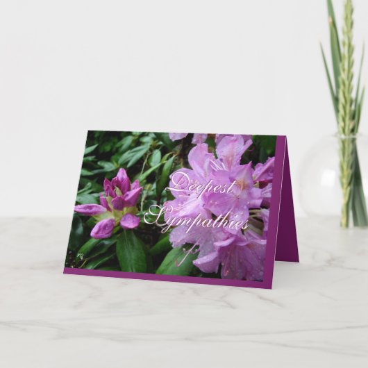 深い哀悼の意を伝えるロドデンドロン-あらゆる場面に カード (正面)