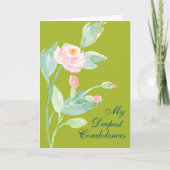 深い哀悼の意を込めたお悔やみカード カード (正面)