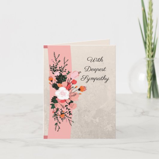 深い哀悼の意を込めたカード サンキューカード (正面)