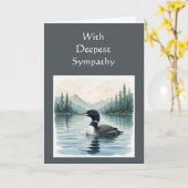 深い哀悼の意を込めて 美しいコモンロオンレイク カード (黄色い花)