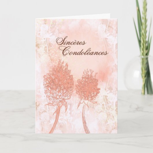 深い哀悼の意 – 慰めのカード カード (正面)