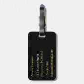 深い太陽のの惑星暗い宇宙カスタム ラゲッジタグ (裏面縦)