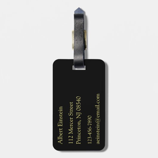 深い太陽のの惑星暗い宇宙カスタム ラゲッジタグ (裏面縦)