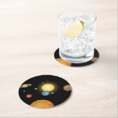 深い太陽の暗黒宇宙宇宙のシステム惑星 ラウンドペーパーコースター (インサイチュ)