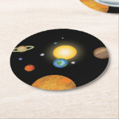 深い太陽の暗黒宇宙宇宙のシステム惑星 ラウンドペーパーコースター (アングル)