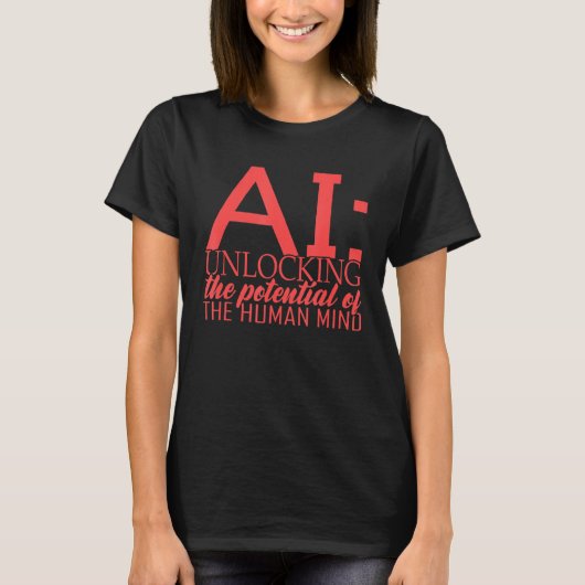 深い学のAIロボット Tシャツ (正面)
