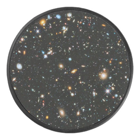 深い宇宙スターと銀河系 アイスホッケーパック (正面)