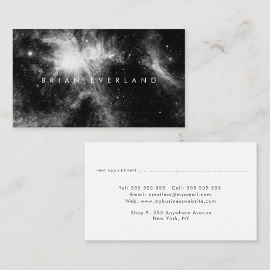 深い宇宙スターアーティストプロフィール連絡予定 予約カード (正面/裏面)